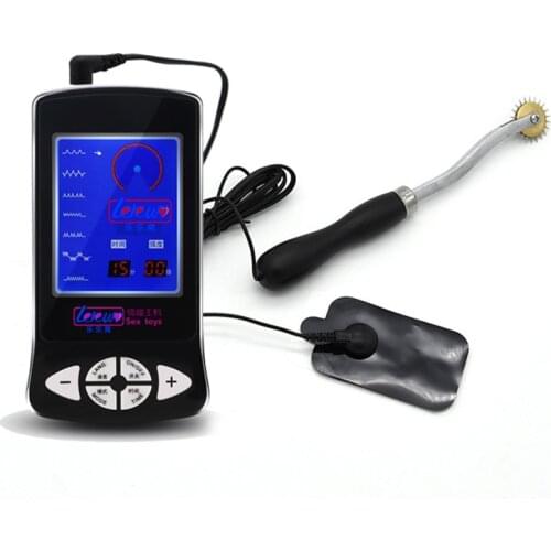 Metal Electric Shock Wartenberg Pinwheel,Electro Shock Clitoris Nipple Paste Pads Electro Sex Kit Adult Sex Toys