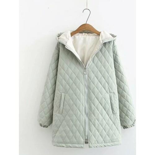 Female Outerwear 3Xl Parkas 2021 Winter Coat Women Fashion Oversize The Jacket Hooded Mid-Length Lingge Jacket Overcoat