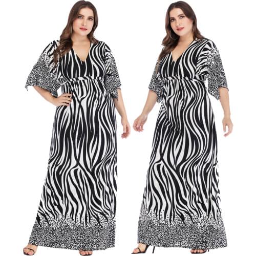 Ethnic Bohemian Print Short Sleeve Long Maxi Dress Women Abaya Cocktail Party Caftan Holiday Boho Beach Sundress Female Summer