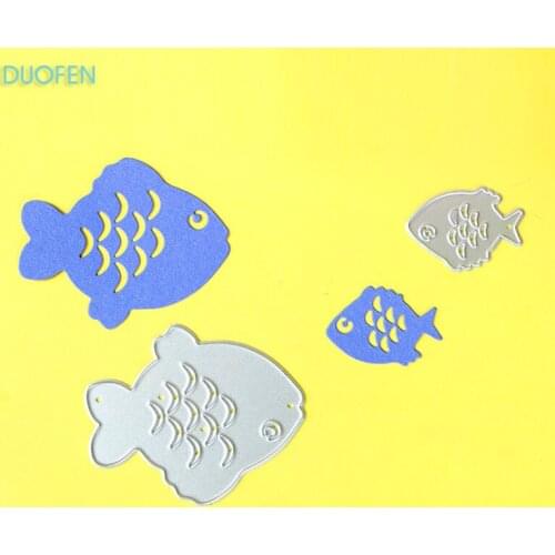 2pc little fish stencil metal Cutting dies for DIY papercraft projects Scrapbook Paper Album greeting cards paper decorations