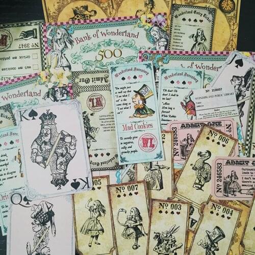 1set/1lot Retro Alice No gum handbook material Decorative Sticker DIY Diary Scrapbooking Sticker