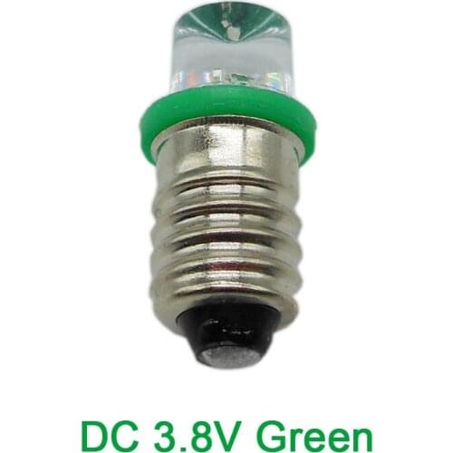 3V 3.8V Green Color LED Instruction Bulb Student Experiment Light Ball Screw Style