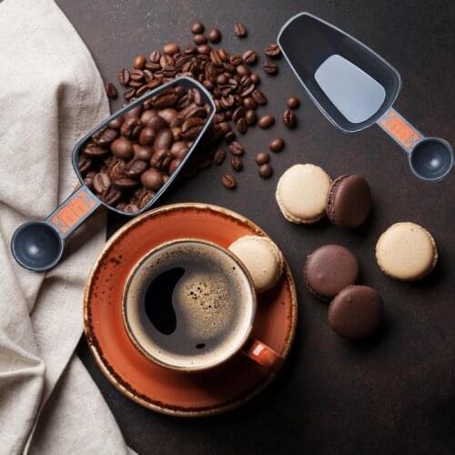 4pcs/set Dual Sided Multi Purpose Spoons Measuring Tools PP Coffee Sugar Measure Cup With Handle Accessories For Kitchen Gadgets