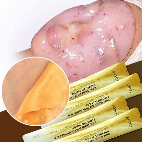 5PCS Collagen Gold Hyaluronic Acid Soft Mask Powder Facial Powder Moisturizing Pores Shrink Whitening Beauty Salon Equipment