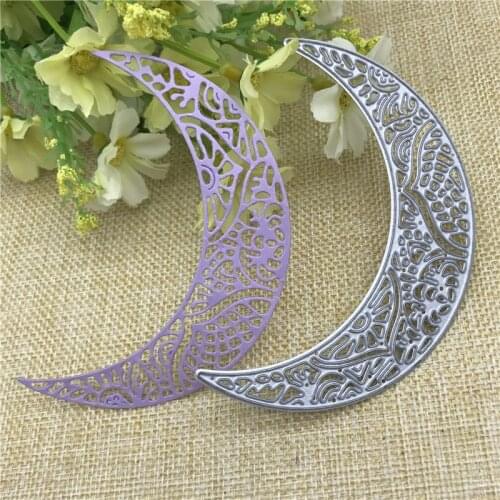 AOKEDIY Moon lace out background Metal Die Cutting Dies Stencil Scrapbooking Photo Album Card Paper Embossing Craft DIY