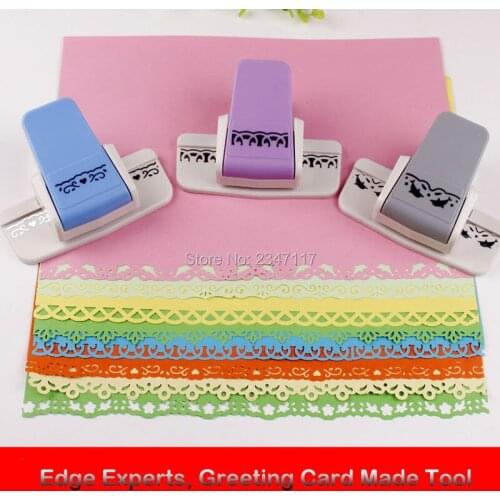 Free shipping New Fancy Foam Border Hole Punch Flower Design Paper Cutter Lace Puncher Scrapbooking for DIY Handmade Crafts