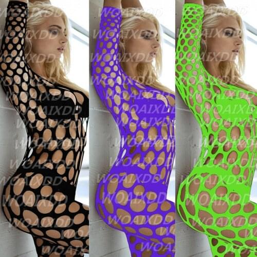 Colors Bodystocking XXXL Sexy Underwear Bodysuit Open Crotch Fetish Porno Sexi Women Crochless Teddy Lingerie Erotic Costumes