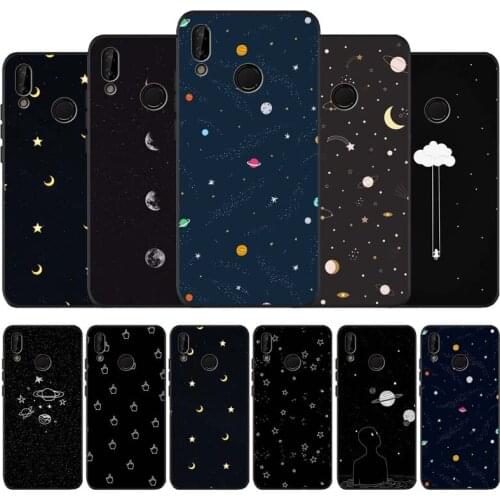 Black black soft Phone Case for huawei P40 P30 P20 P10 Pro lite P9 Lite nova 4E 6SE Psmart 2019 Y6 9 Prime