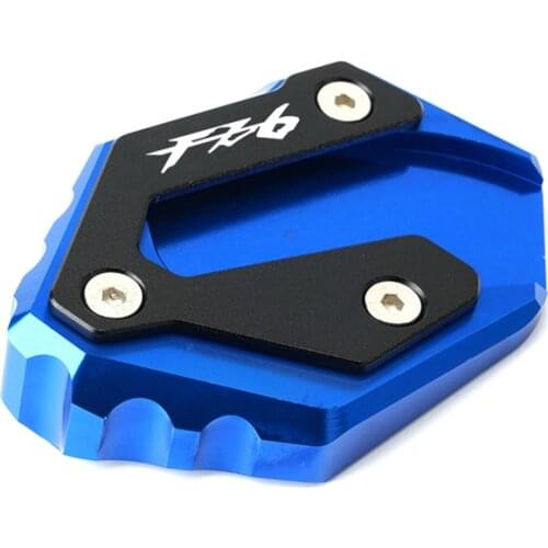 For Yamaha FZ6 FZ6R FZ6-S2 2004-2009 CNC Kickstand Foot Side Stand Extension Pad Support Plate Motorcycle Accessories