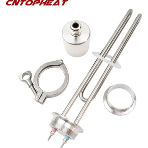 Water Heating Element 2"Tri Clamp (OD64) 220v 2.5kw/3.5kw SUS304 Electric Immersion Heater for Brewing
