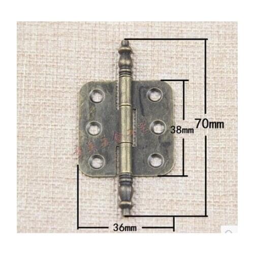 Hardware supplies 36mm*70mm bronze small hinges iron gift box small handicraft hinges Cabinet door hinges