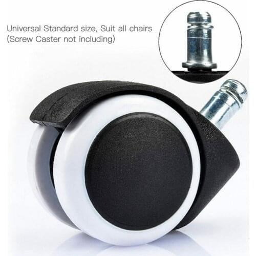 5PCS Office Chair Caster Wheels Rubber For Hardwood Floor Replacement Set 7/16"