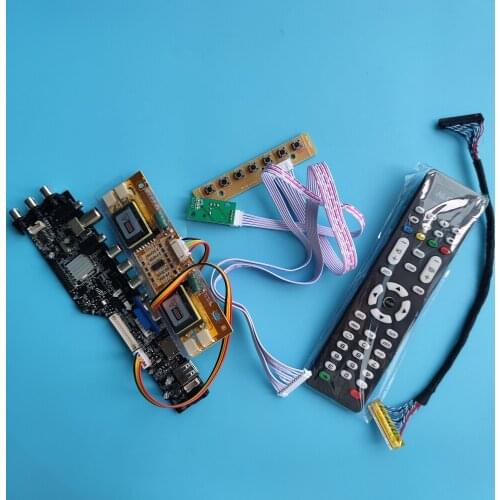 Kit For M216H1 1920x1080 HDMI AV DVB-T DVB-T2 digital 4 CCFL panel screen remote USB VGA TV controller board driver LCD
