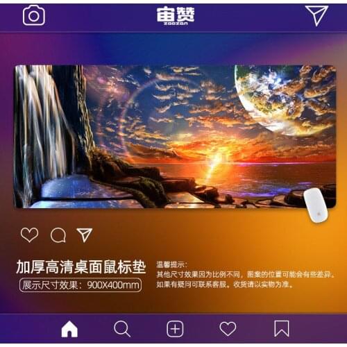 Landscape Sky Mouse Pad Gamer Large Lock Edge Soft Gaming Mousepad Non-slip Rubber Computer Desk Mat Padmouse Cute Mouse Pad