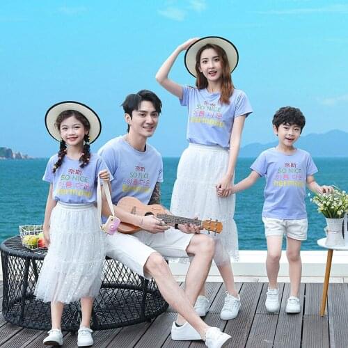 Summer Family Matching Outfits Mother and Daughter Mesh Dress Father and Son T-shirts & Shorts Holiday Matching Couple Outfits