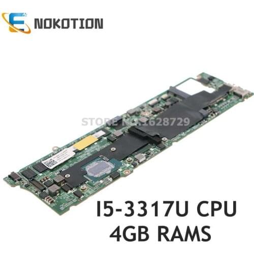 NOKOTION For DELL XPS 13 L322X Laptop Motherboard (1366*768 ) SR0N8 I5-3317U 4G RAM CN-08W1Y3 08W1Y3 8W1Y3 DAD13AMBCD1