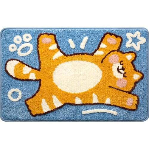 Cartoon Bathroom Door Mat, Household Bathtub, Bathroom Absorbent Floor Mat, Bedroom Entrance Non-slip Mat Room Rugs