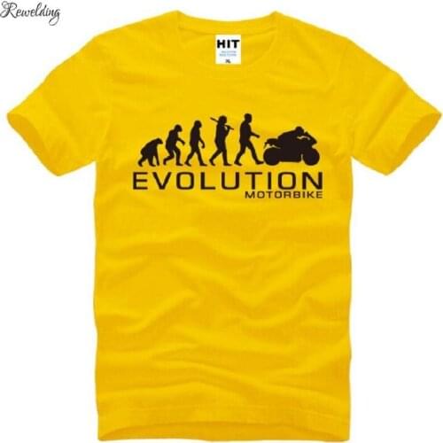 MOTORBIKE T Shirts Cotton Short Sleeve O-Neck MOTORCYCLE APE TO EVOLUTION Mens T-Shirt Fashion Male Tee Shirt