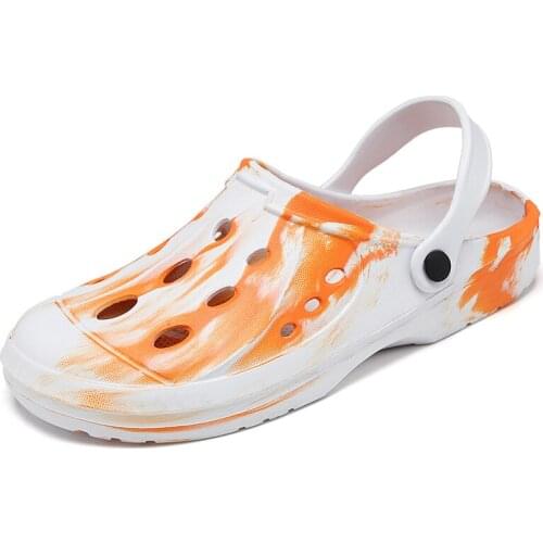 Mens Sandal 2021 Hollow Outdoor Casual Slippers Sneakers Women Beach Flat Heel Soft Bottom Sandals Male Jelly Garden Clogs Mule