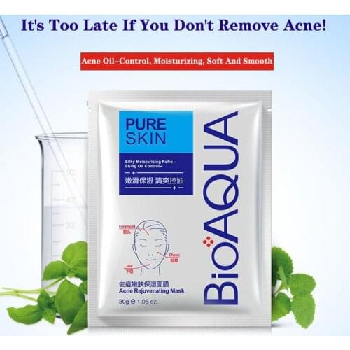 BIOAQUA Anti Acne Set Face Facial Serum Mask Acne Treatment Oil Control Shrink Pores Moisturiz