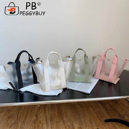 2021 New Womens Fashion Handbags Women Transparent Shoulder Messenger Bag Beach Vacation Fashion Tote Handbags