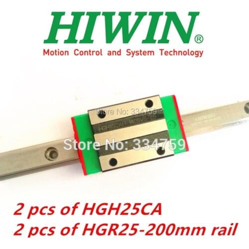 NEW HIWIN brand HGR25 200mm linear rail and HGH25CA block Cnc parts