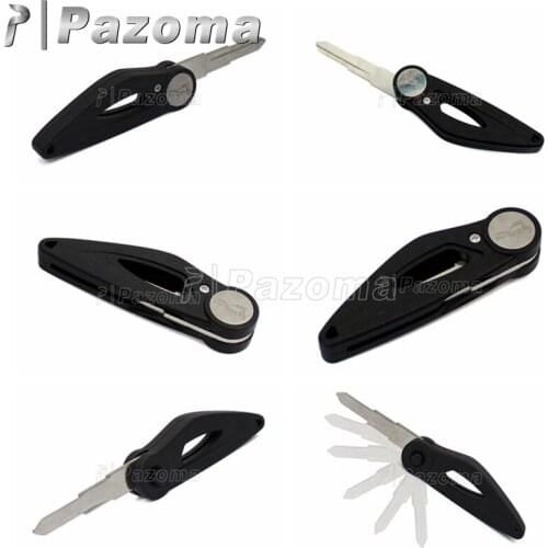 New Motorcycle Folding Uncut Blade Blank Key Replacement Left Slot Universal for Scooters