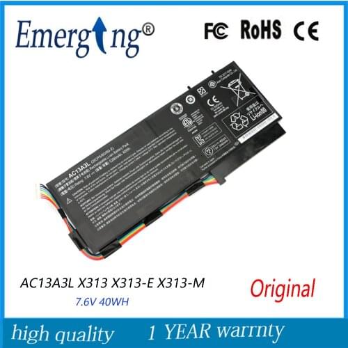 7.6V 5280Mah Original New High Quality AC13A3L Laptop Battery for Acer AC13A3L X313 X313-E X313-M
