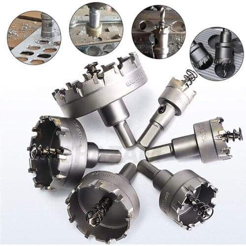 Alloy Opener Metal Opening Drill Woodworking Iron Plate Thin Skin Stainless Steel Professional Tip Drill Bit Reaming 22mm-65mm