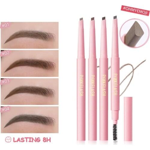 PF-E09 Anti-sweat Rotating Triangle Eyebrow Pencil Long-lasting Natural Eyebrow Durable Pencil Fork Tip
