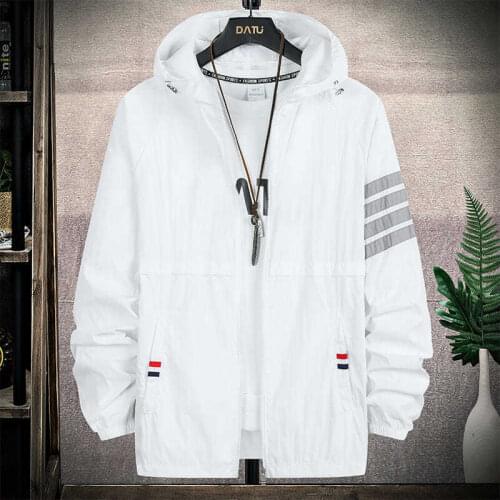 2021 New Jacket Mens Clothing Mens Street Clothing Raincoat South Korean Fashion Ultra-thin Plus Size 4XL