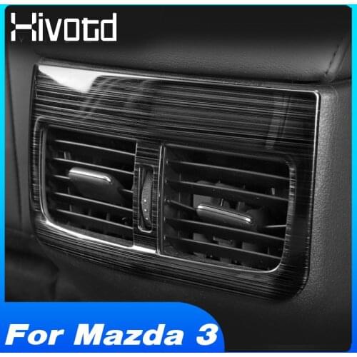 Armrest Rear Air Conditioner Outlet Pads Cover Interior Frame Stickers For Mazda 3 2020 2019 Accessories Car Products Styling