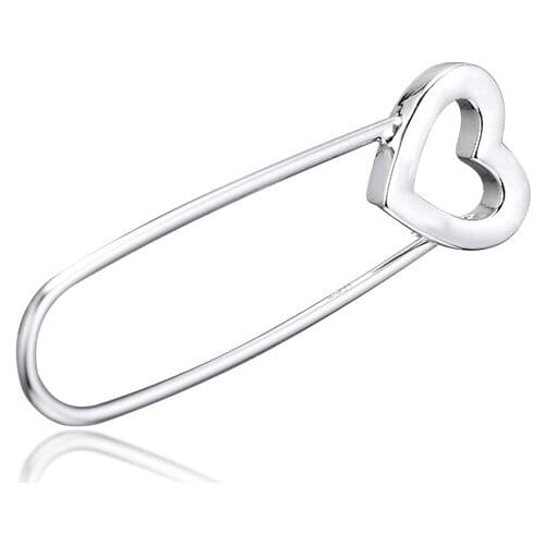 QANDOCCI Fits for Original Charms Bracelets Signature Me Safety Pin Brooch Beads 100% 925 Sterling Silver Jewelry Free Shipping