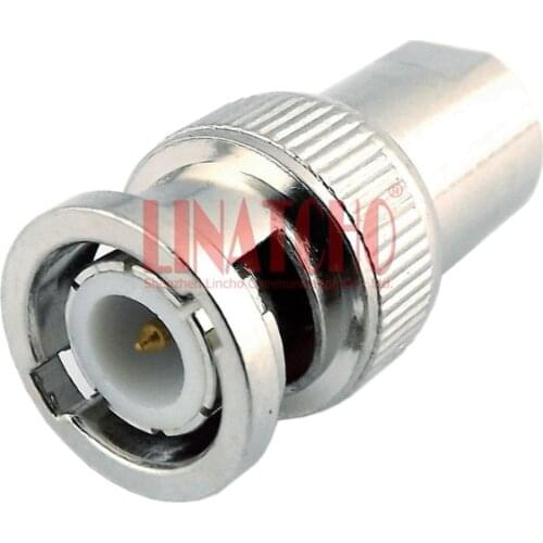 RF Brass Nickelplated Adapter Convertor BNC Male to FME Male Plug Straight Connector