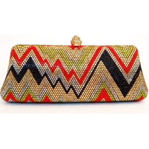 Luxury XIYUAN Full Diamond Clutch Bags European And American Style Colorful Crystal Women Evening Bags Party Purse Handbags