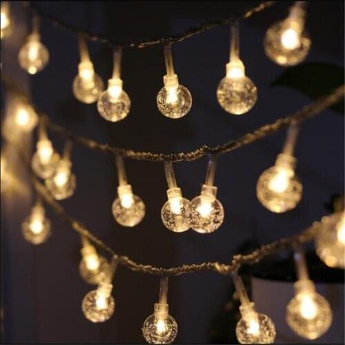 10M 100LEDs 110V 220V IP44 Outdoor LED crystal ball String Lights Christmas Lights Holiday Wedding party decoration Luces LED