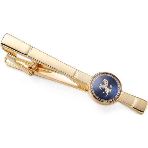 High quality fashion business tie clip brand horse tie clip mens wedding shirt tie pin accessories