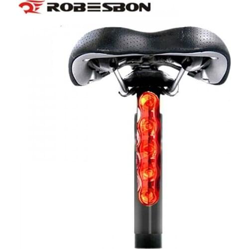 2018 New Bicycle Tail Light Safety Warning Bike Seatpost Cycling Rear Lamp Taillight 5 LED Rain Water Proof