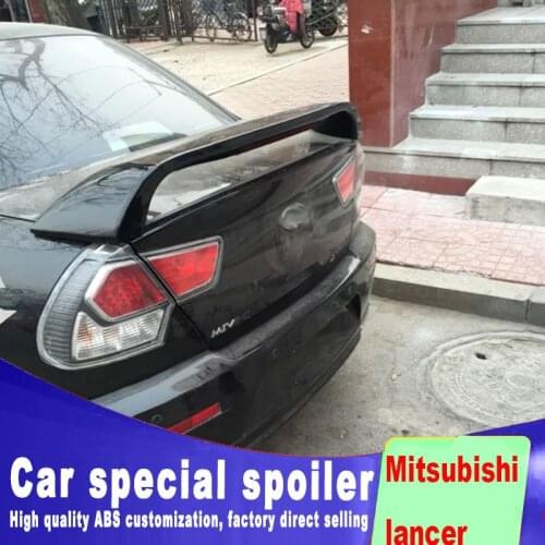 2006 to 2015 year rear trunk wing rear spoiler for Mitsubishi lancer V3 spoiler High hardness ABS DIY color or primer paint