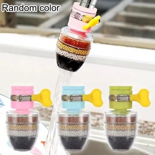6 Layered Activated Carbon Hard Water Softener Faucet Tap Adapter Connector Faucet Replacement Parts Shower Head Kitchen Supply