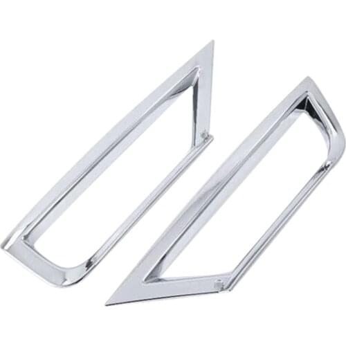 1 Pair Car Front Fog Light Strip Frame Cover Trim for T-Roc 2017 2018 ABS Chrome Decoration Accessories