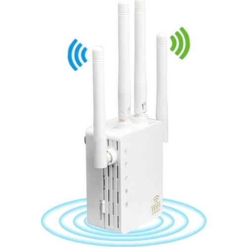 1pc Wireless WIFI Range Extender AC1200 WIFI Signal Repeater Professional Data Rate 2.5/5G 1200mbps Wifi Router US Plug