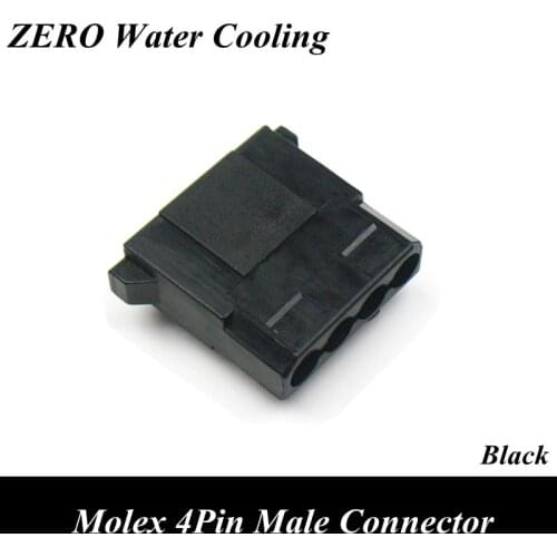 100pcs/lot Black Molex 4Pin Male Power Connector