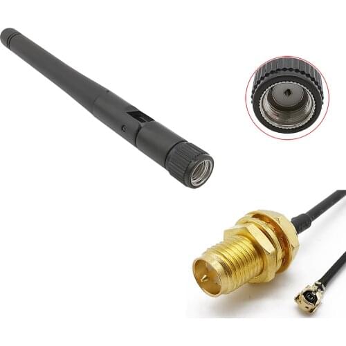 1Set 2.4 GHz 3dBi Antenna wifi RP-SMA Male 2.4G Wifi Antenna + RP SMA female to ufl./ IPX 1.13 Cable For PCI cctv Wireless Route