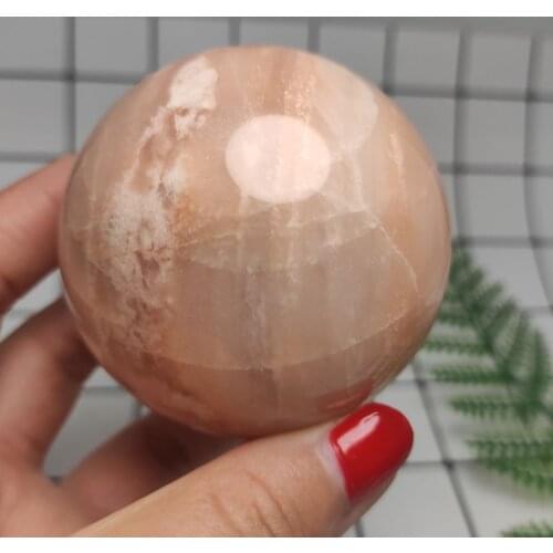 6-7cm Natural orange moonlight Quartz Sphere Healing Minerals Meditation Healing Reiki Stone Natural Quartz Crystal