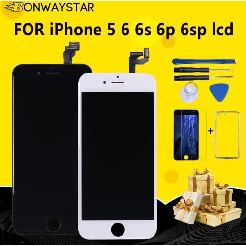 AAA+++ Quality LCD For iPhone 5 Display For iPhone 6 6s Plus LCD Touch Screen Replacement Assembly 100% New No Dead Pixel Ecran