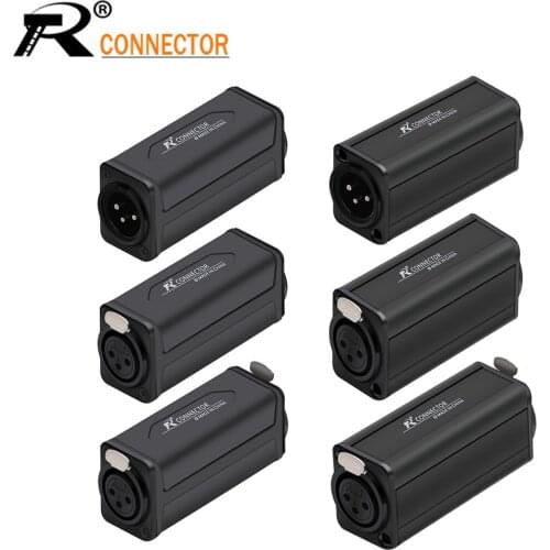 1PC High quality Black 3PIN XLR Straight Adapter High quality XLR Panel Mount Connector Male to Female Extension Adapter