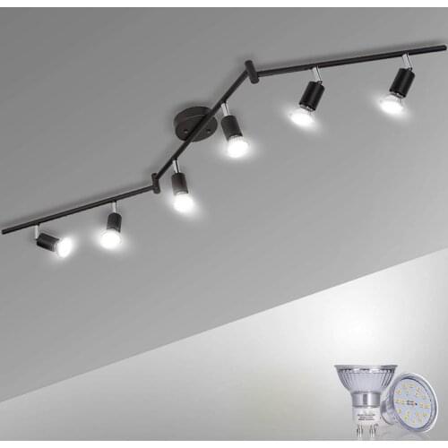 Long pole black LED Ceiling Light Bar LED Spotlight commercial lighting office shopcase Black surface Track Lighting porch lamp