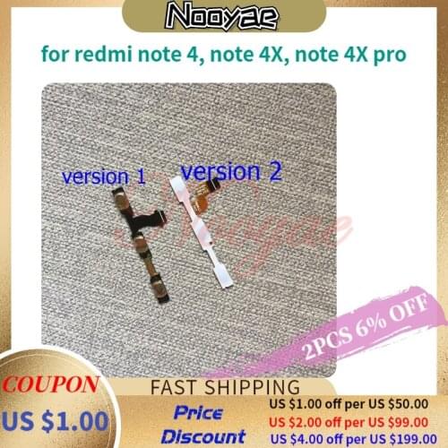 Power on off Volume up down Switch Key Button flex cable For Xiaomi Redmi Note 4x Pro / Note 4 / 4X / 4A / 4X pro/ 5A