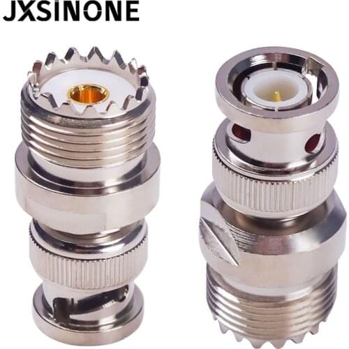 JXSINONE 1PC BNC Male Plug To SO239 UHF Female PL-259 Jack RF Coaxial Adapter Cable Connector C20066